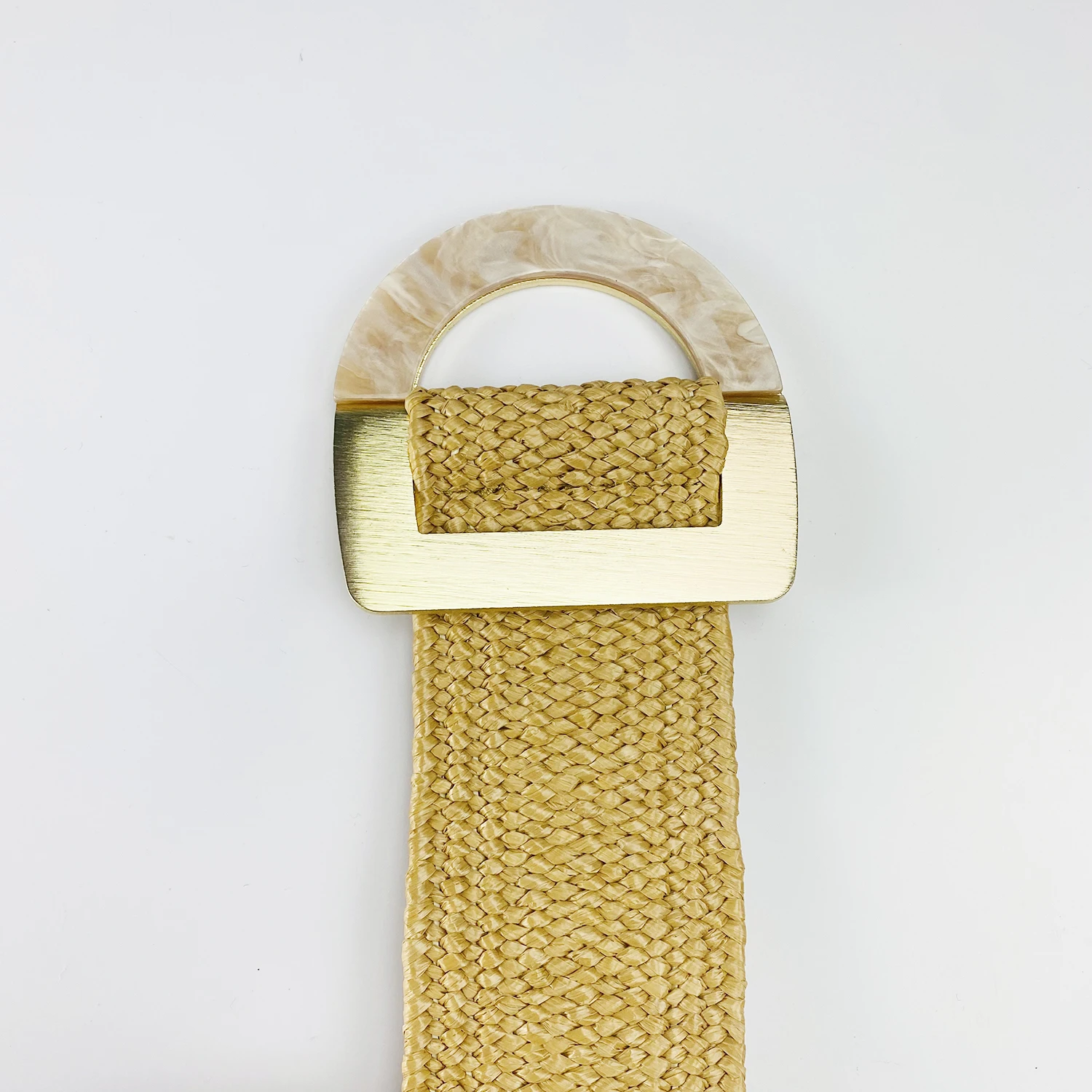 Прямая продажа с фабрики, модный плетеный полипропиленовый ремень с металлической D-образной пряжкой для женщин от Yiwu