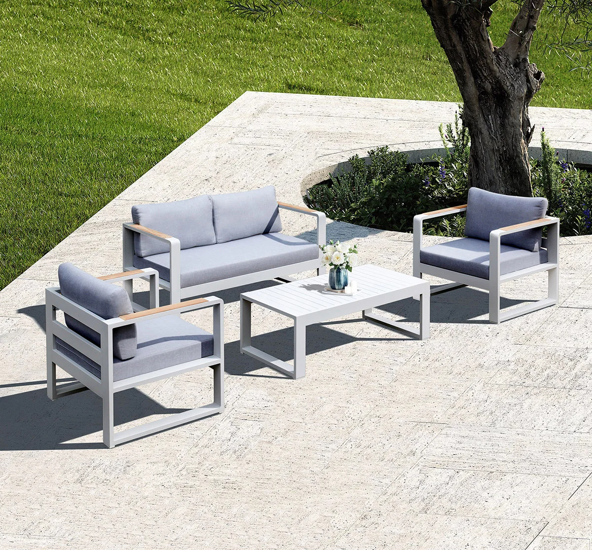 aluminum  modern garden sofa outdoor furniture lounge chair