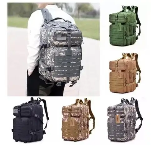 ready ship BSCI factory large capacity 45L hunting trekking hiking camouflage molle tactical 3P style backpack