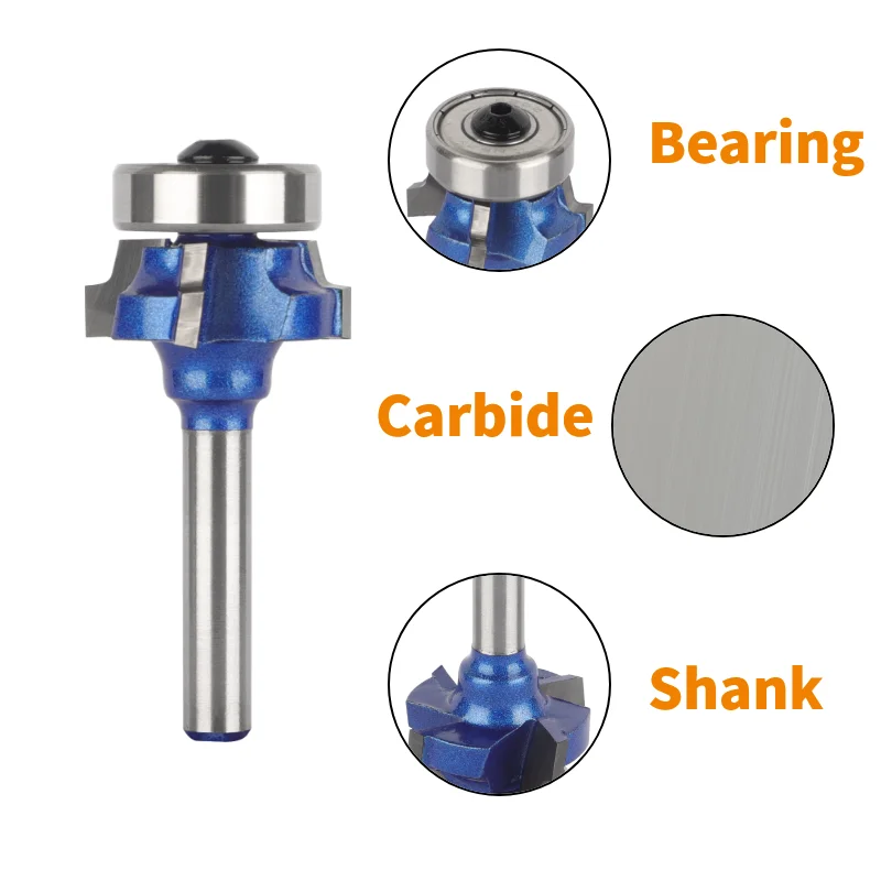 Blue Z4 Corner Round Bit Router Bit Woodworking Milling Cutter For Wood Bit Face Mill Carbide Cutter End Mill
