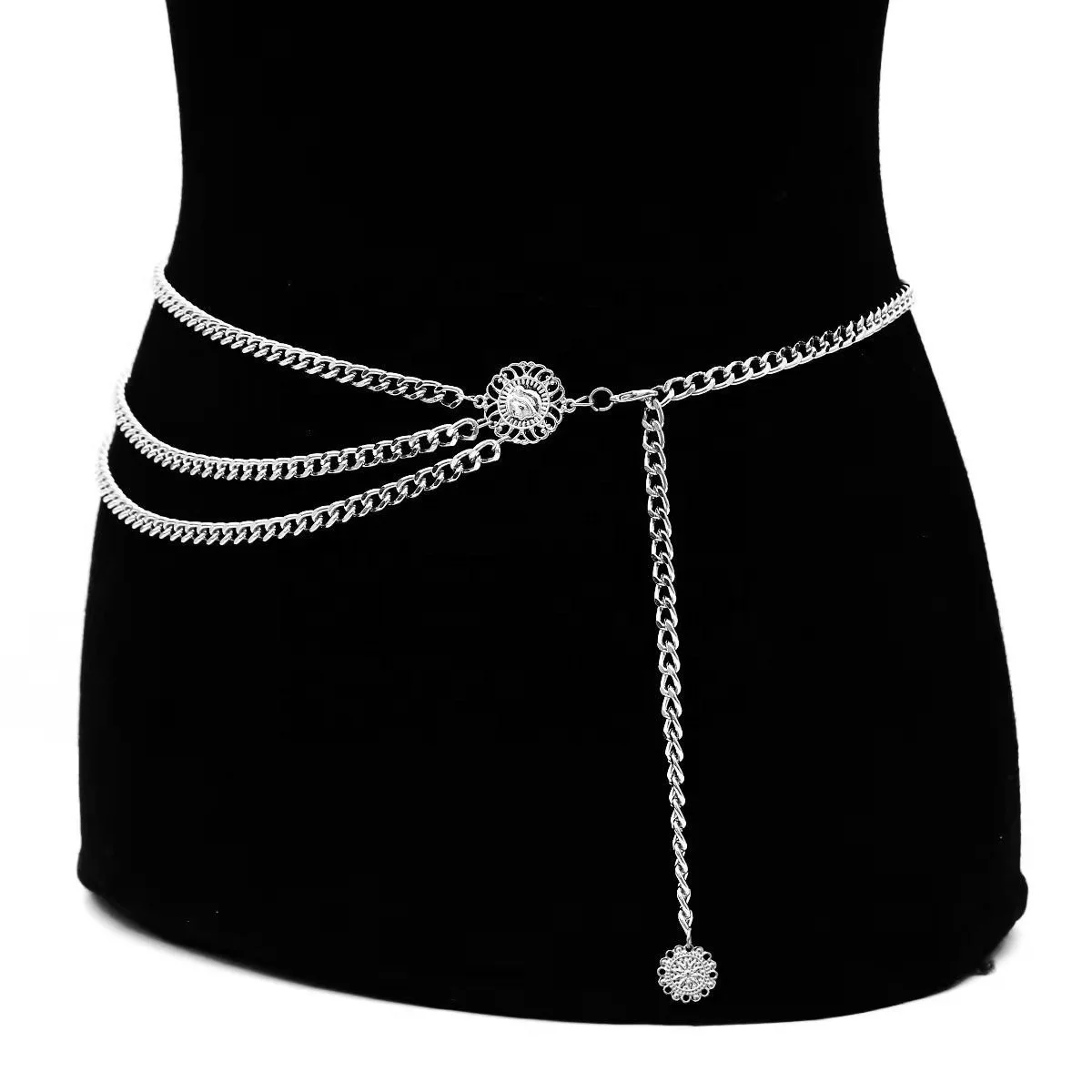 
Sexy Bikini Beach Multilayer Waist Belt Chain Long Tassel Coin Pendant Harness Belly Chains For Women Waistbands Body Jewelry 