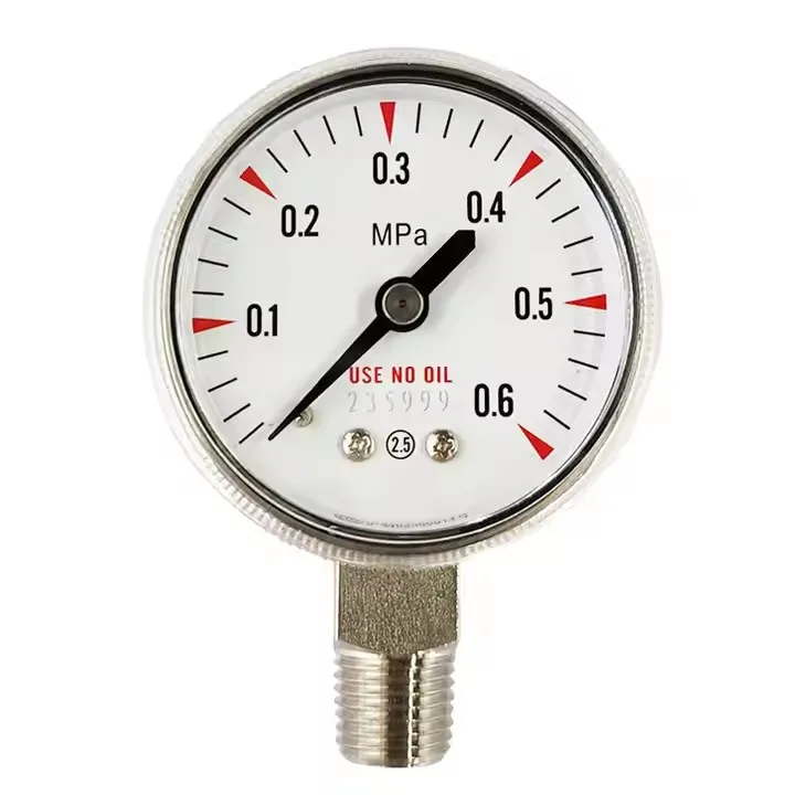 316 stainless steel Valve pressure gauge Pressure gauges for various pressure ranges