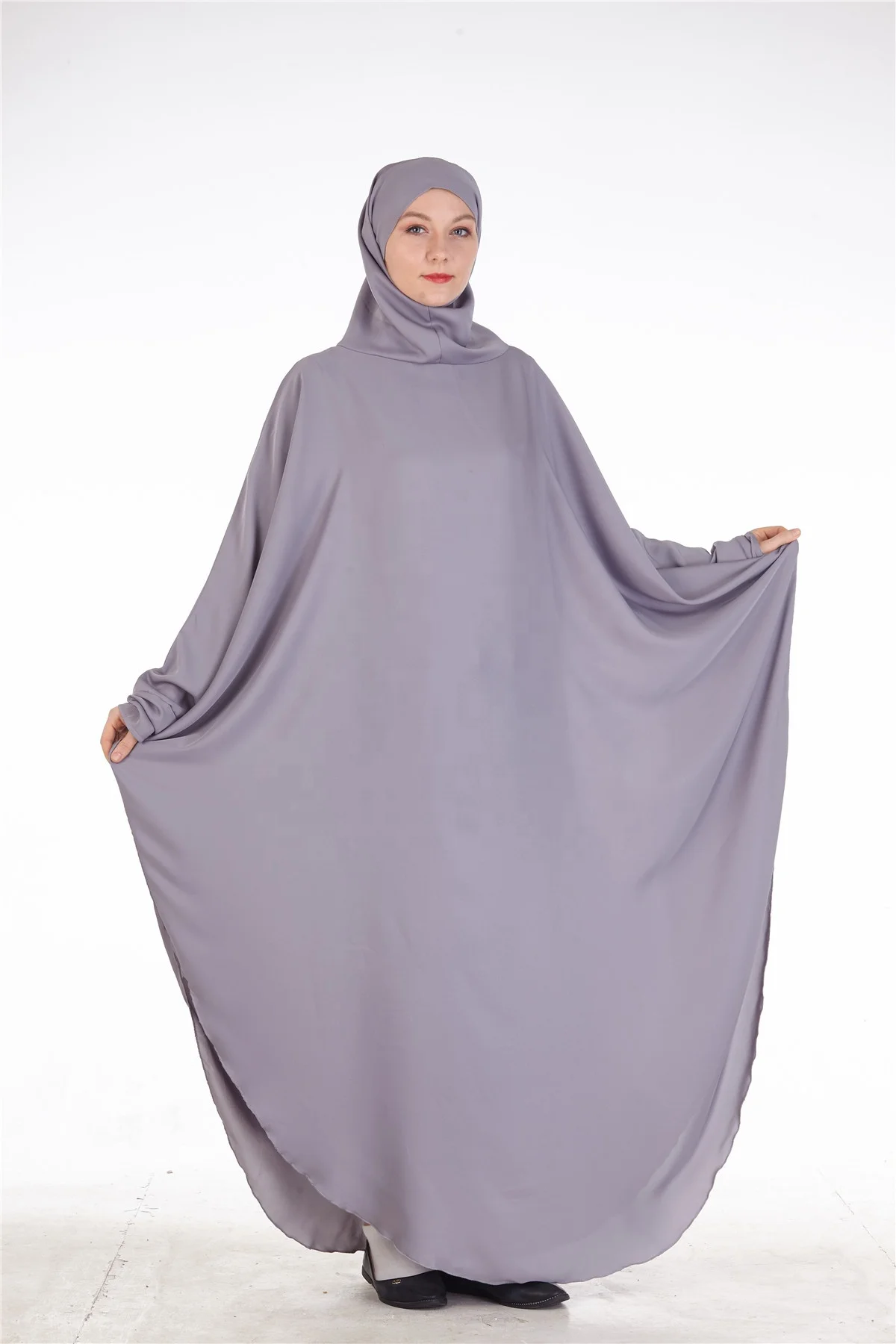 Hot Sell Caftan Kaftan Modest Clothing Eid Popular Simple Nida Fabric Dubai  Muslim Abaya for Women Hijab Prayer Dress
