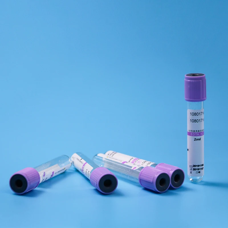 Glass tube Medical Disposable Blood Collection K3 EDTA Tube Vacuum Blood Collection Purple Tube