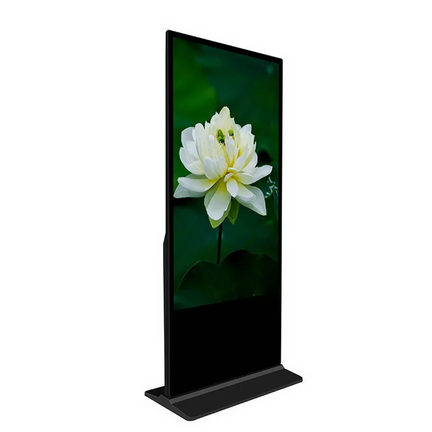 Floor standing 65 inch lcd display infrared touch screen advertising tv shopping mall information totem