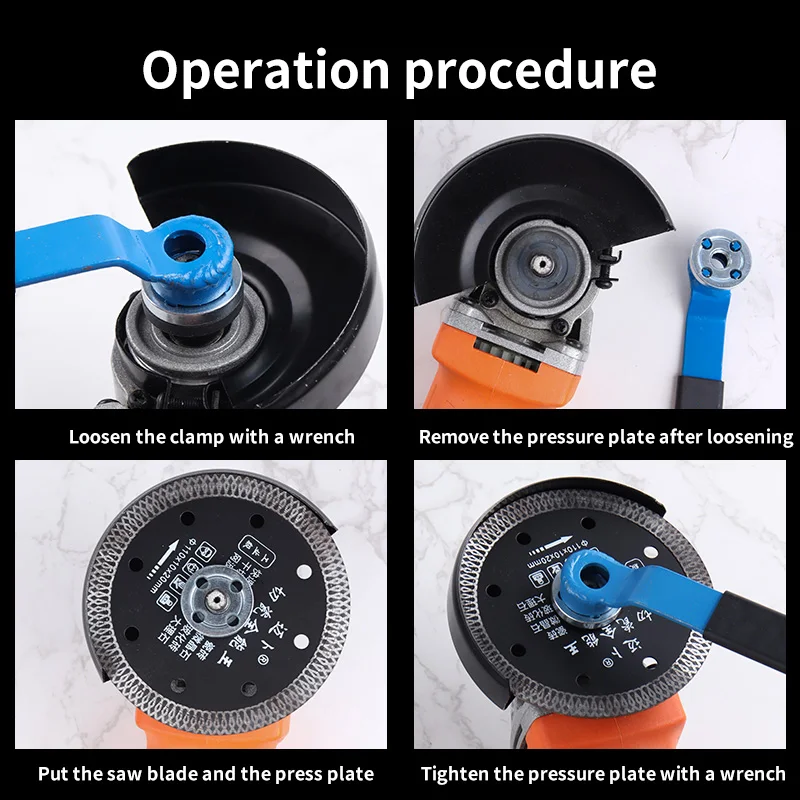 1pc Multi-Functional Angle Grinder Wrench,four jaw wrench,100 Angle grinder adjusting wrench Angle grinder accessories