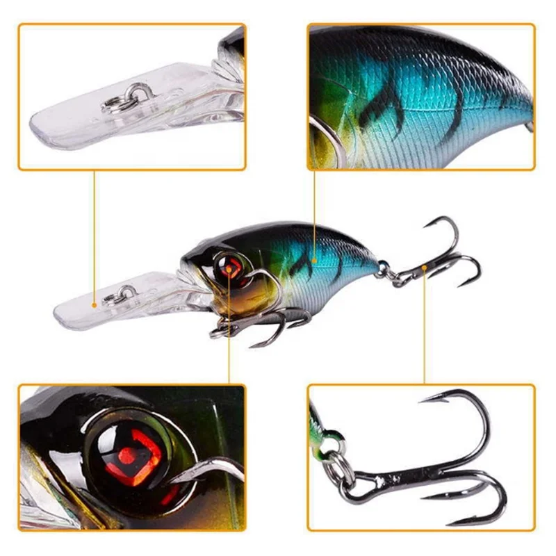 78mm 11.6g Wholesale Factory Make Fishing Plastic Fish Bait Japanese Style Hard Crankbait Lures