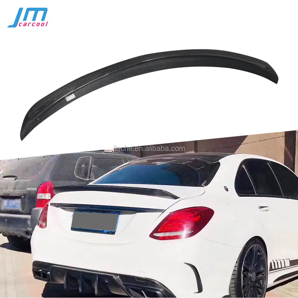 Carbon Fiber Rear Trunk Lip Spoiler For Mercedes Benz C Class W205 4 Door sedan 2014-2022 FRP Rear Boot Spoiler