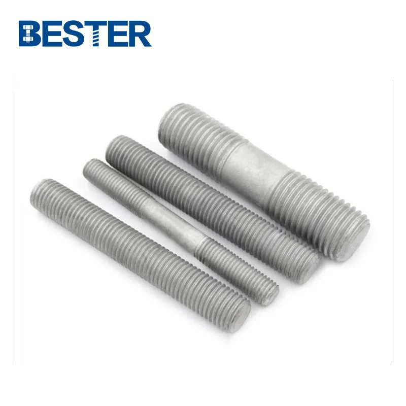 Factory tower electricity power carbon steel DIN975 DIN976 grade 10.9 12.9 hot dip galvanized a193 b7 a194 2h stud bolts and nut