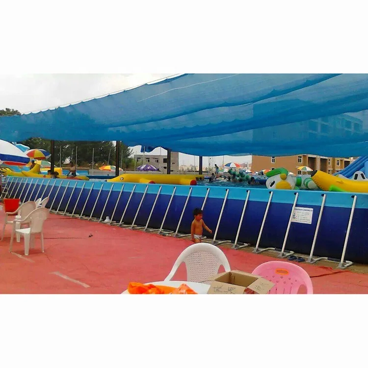 Commercial  PVC rectangular ultra frame swimming pool above ground pool