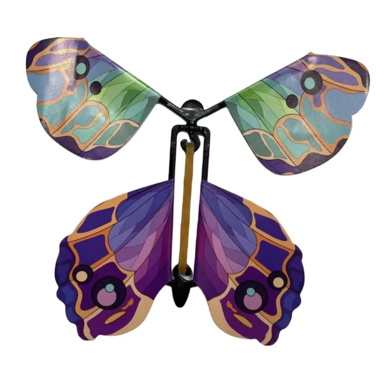 Factory Wholesale High Quality Powered Wind Up Butterfly Flying Paper Butterfly Toys Surprise Flying Butterfly Magic for Gift