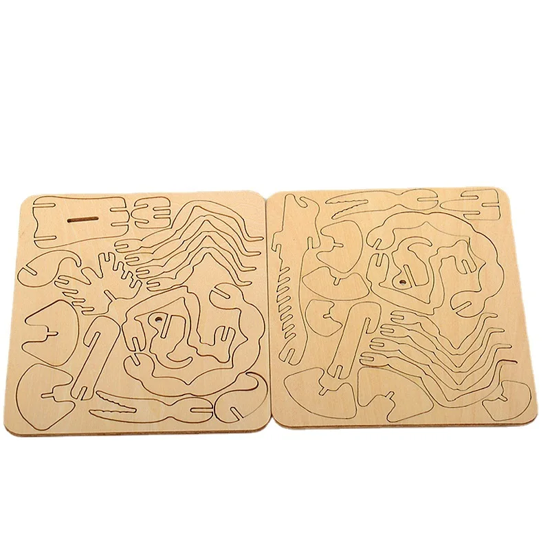 Educational Toy Brain Teaser Puzzles Funny Animal Jigsaw Puzzle Wooden 3D Scorpion Model Building Kit