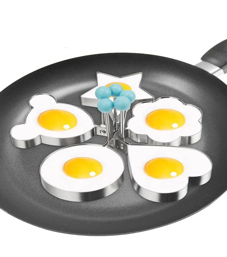 Food Grade Stainless Steel Egg Ring Mold Pancake Mold Heart Shape
