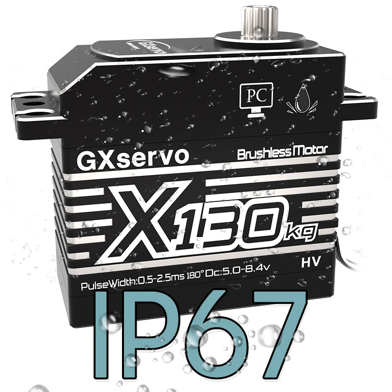 GX 130 кг стальная металлическая Шестерня бесщеточный Серводвигатель Водонепроницаемый IPX8 программируемый для радиоуправляемого самолета и вертолета 1/5