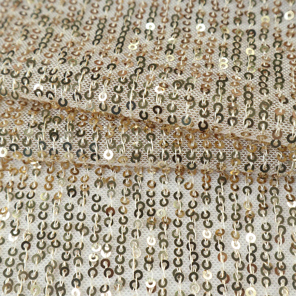 Multi color textiles fabric mesh sequin Clothing fabrics for dress and peaty wear