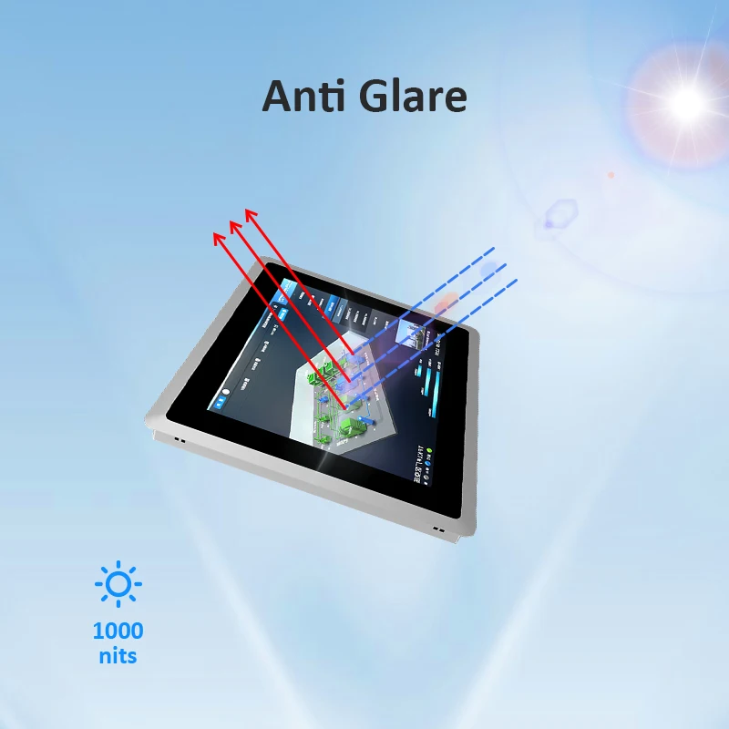 industrial HMI panel touch industrial pc waterproof all in one computer phoenix terminal win i3 i5 industrial panel pc 19 inch