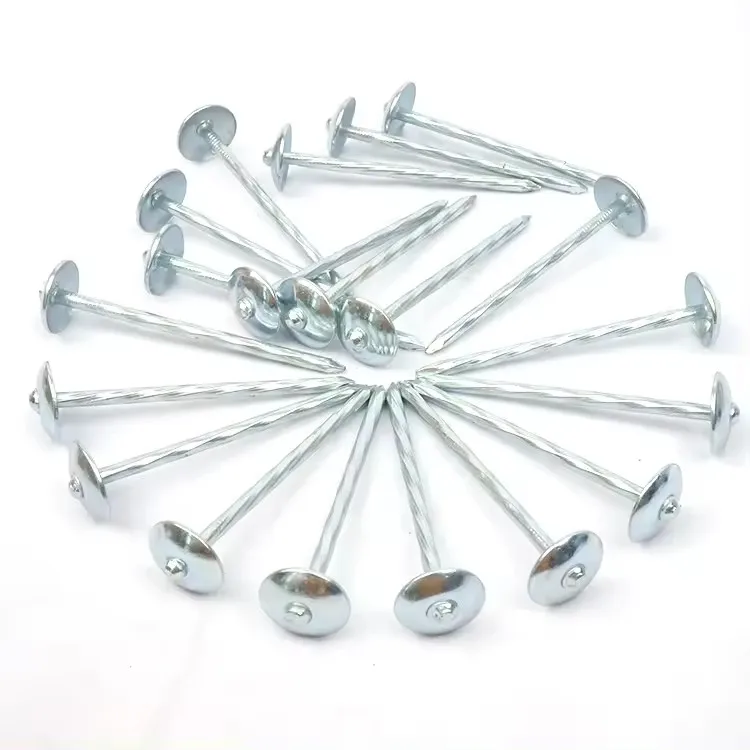 nails with plastic rubber washer twisted umbrella roofing nails