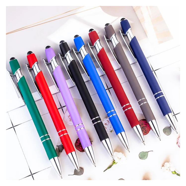 logo custom ballpoint pen business student gift engraving pattern metal ballpoint pen