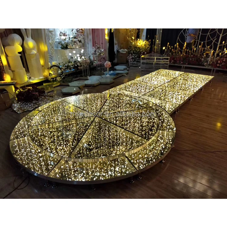 Luxury Wedding Decoration Stage Round Square Stage Platform Led Display Dance Floor