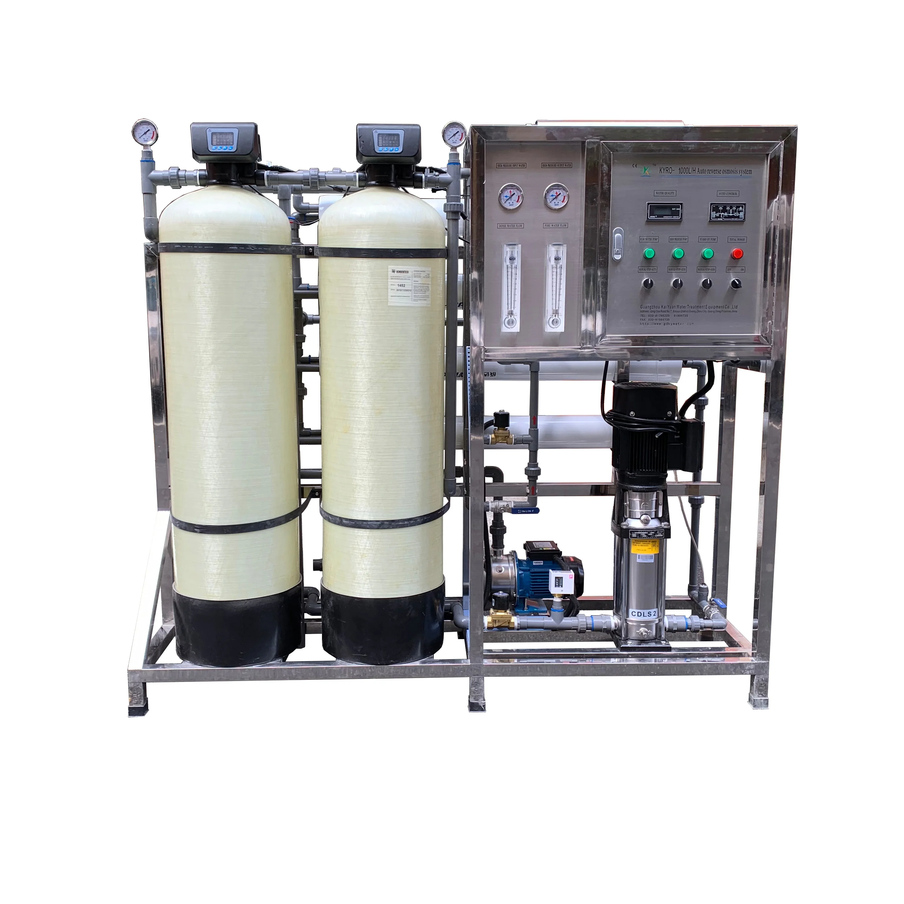 EXW Price 1000 Liter Per Hour Water Treatment Processing Plant Ro Reverse Osmosis Water Filtration System For Industrial