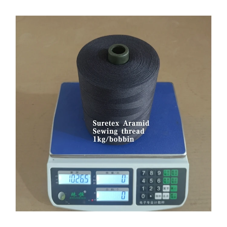 0.22kgs Black Color Para Aramid Sewing Thread High Temperature Resistant Aramid Spun Yarn