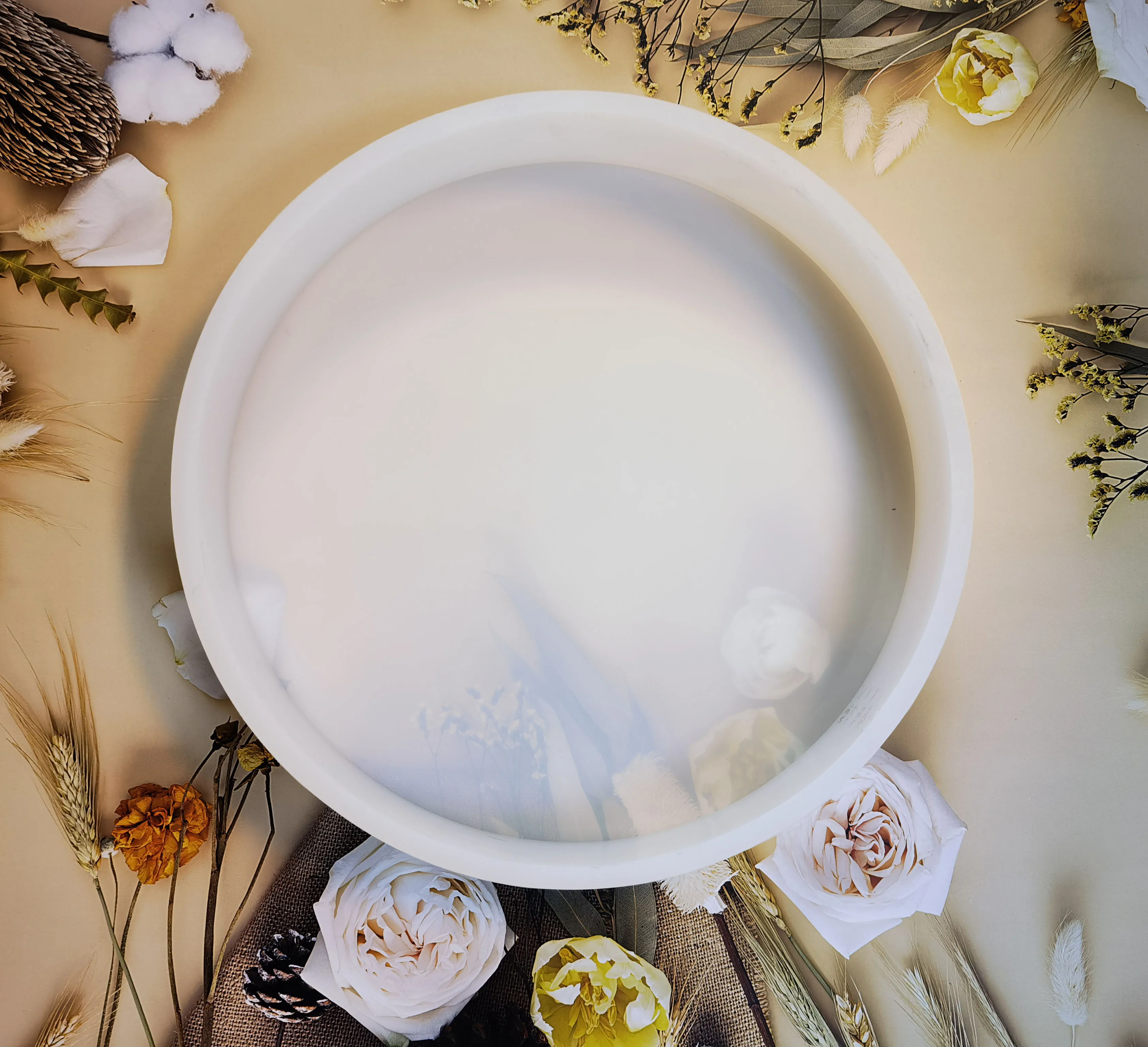 Large enough Round Silicone Mold diameter 30CM Silicone Round Tray Mold For Desktop  Tray Mold Large Circle