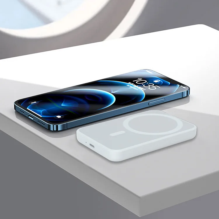 5000mAh mini magsafing portable slim magnetic wireless power bank for iphone
