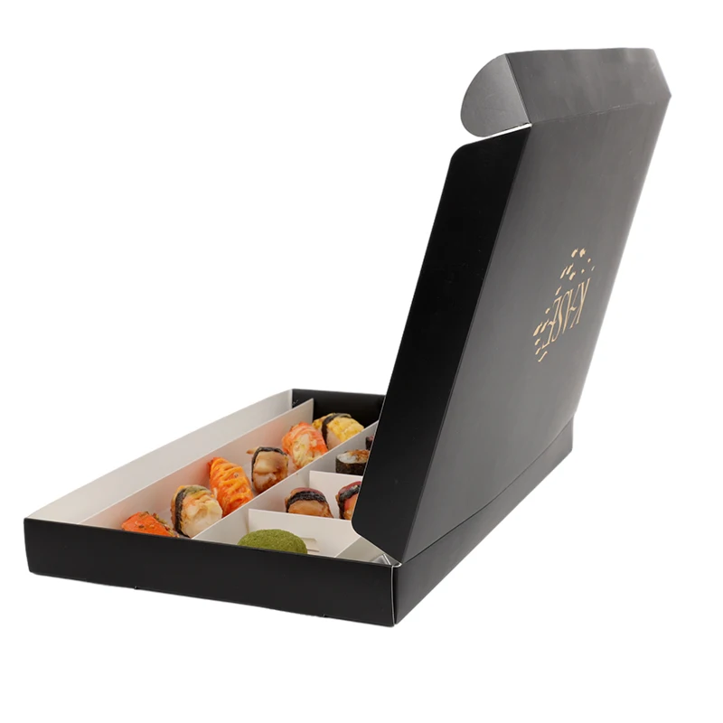 LOKYO wholesale cardboard paper container food packaging disposable custom logo sushi takeaway togo box