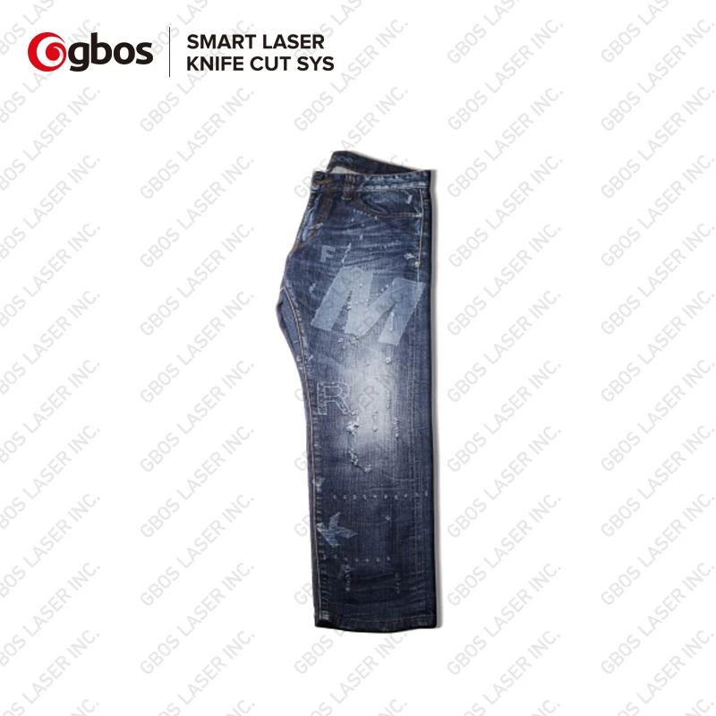 GBOS High Speed Laser Marking Cutting Punching Engraving Machine Apply to Denim Washing and Design Any Patterns