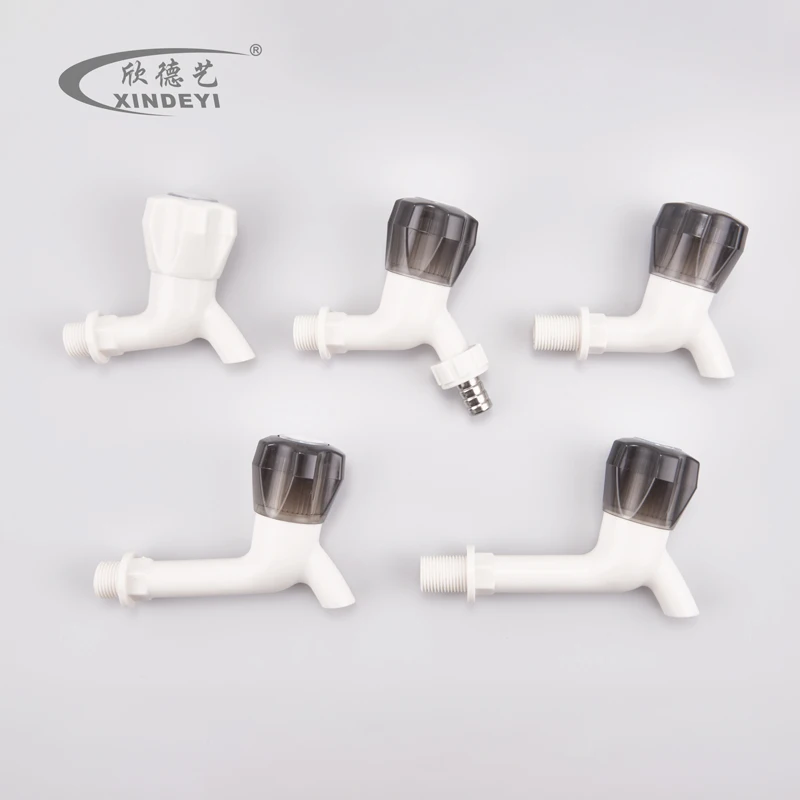 Modern Single-Function ABS Plastic Faucet with Extended Thread Wall-Mounted Single-Hole Installation for Bathroom Kitchen Use