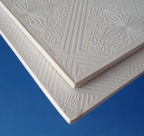 595*595*7 mm/603*603*7mm Gypsum Ceiling Tiles /PVC Gypsum Suspended Ceiling Panels