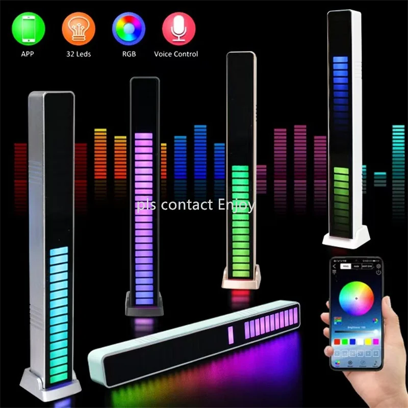 App Control Battery & Usb Powered 32 Bit Led Sound Control Pickup Music Rhythm Light, Rhythm Recognition Light Rgb Audio Led Bar