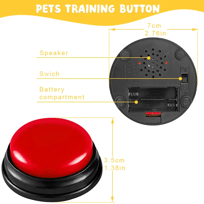 Recording Function dog training speaking buttons Dog buttons Recordable Buttons talk Communication Training Buzzers