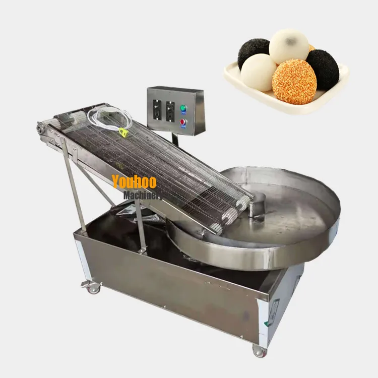 Electric rotary yellow bread crumb coating sprinkling machine bread cake dessert processing machine for sale