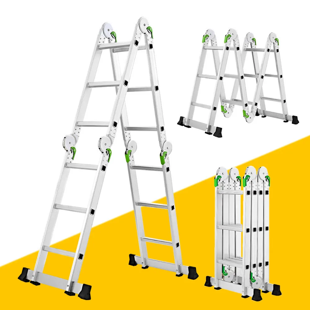 EN131 factory price multi-purpose escaleras plegables multifunctional aluminum foldable folding ladder 5.7m
