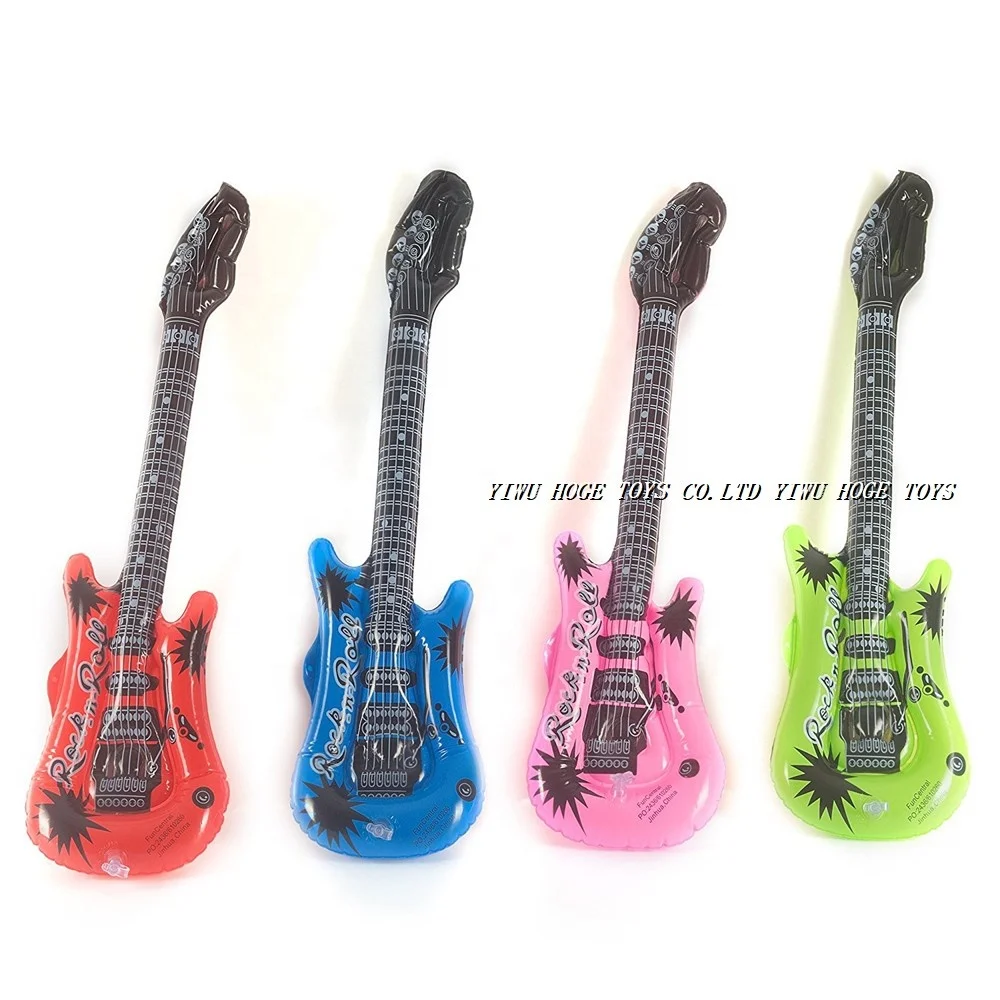 Cheap plastic inflatable guitar pvc Yiwu toys for promotion