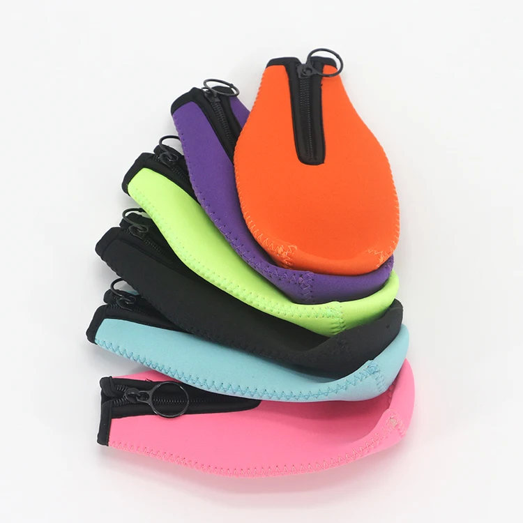 Высококачественный чистый неопреновый охладитель для пивных бутылок изолированный вина и пива с молнией