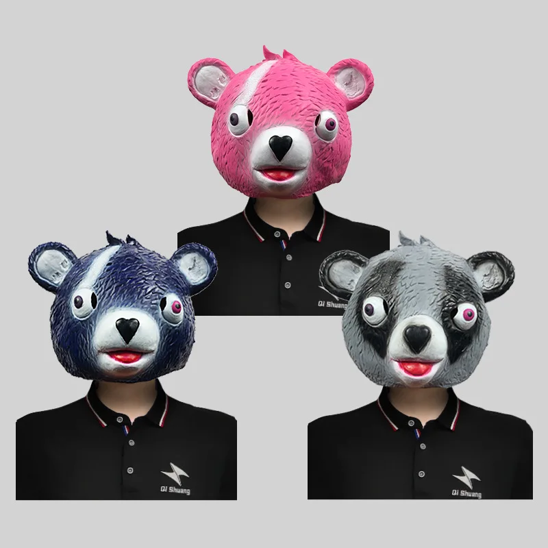 Cute little raccoon animal mask Costume funny latex head dress Halloween party performance props