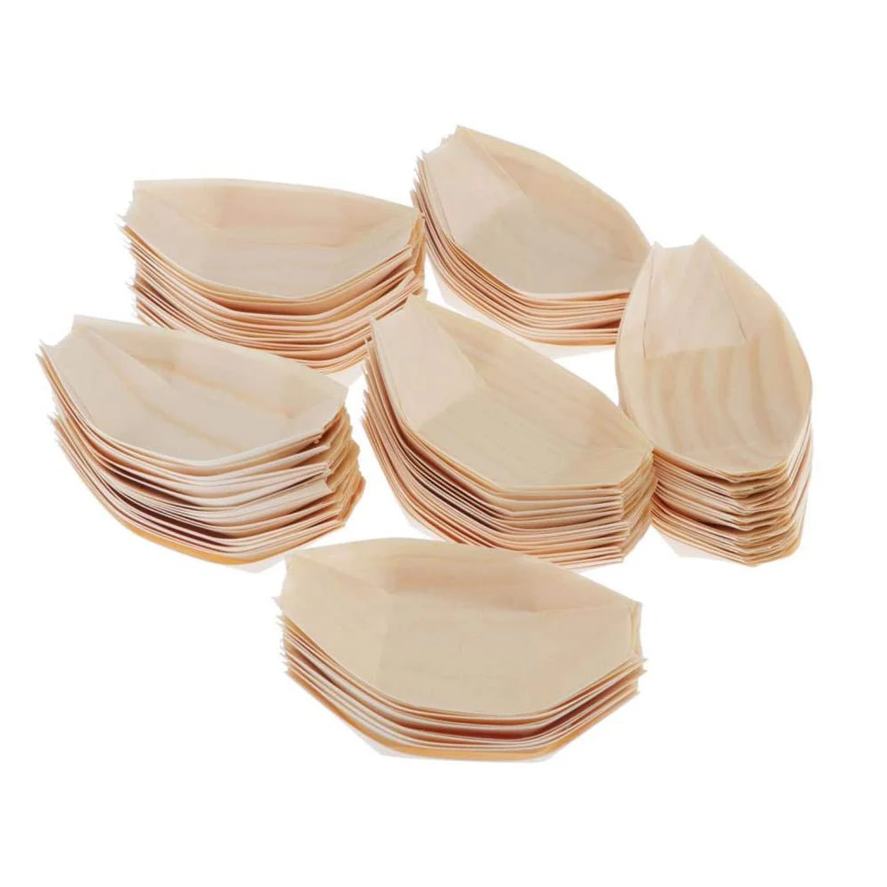 Hot Selling Japanese Sushi Wood Tray Environmental Protection Wooden Sushi Boat Serving Tray Tablewares Perahu Sushi