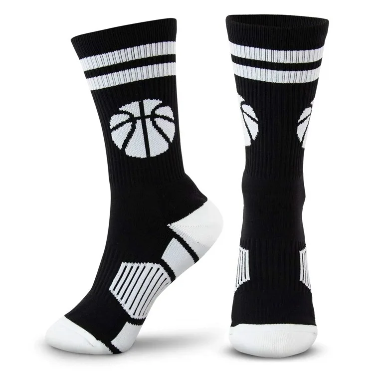 Custom Logo Athletic Sport Crew Socks No Minimum Order Wholesale High Quality Cotton Elite Basketball Custom Compression Socks