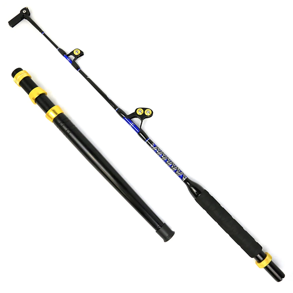 130 lbs tuna multi peace rod saltwater big game and reel heavy fiberglass fishing
