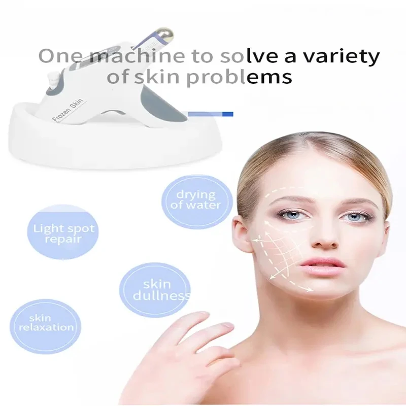 2025New Factory Frozen Skin Co2 Gas Therapy New Magic Gun Facial Lift Mesogun No Needle Mesotherapy Cryo Cool Lifting Beauty Gun