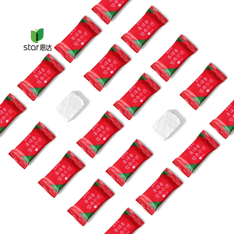 customized packing bag colour disposable 100% cotton hand face compressed towels magic towel