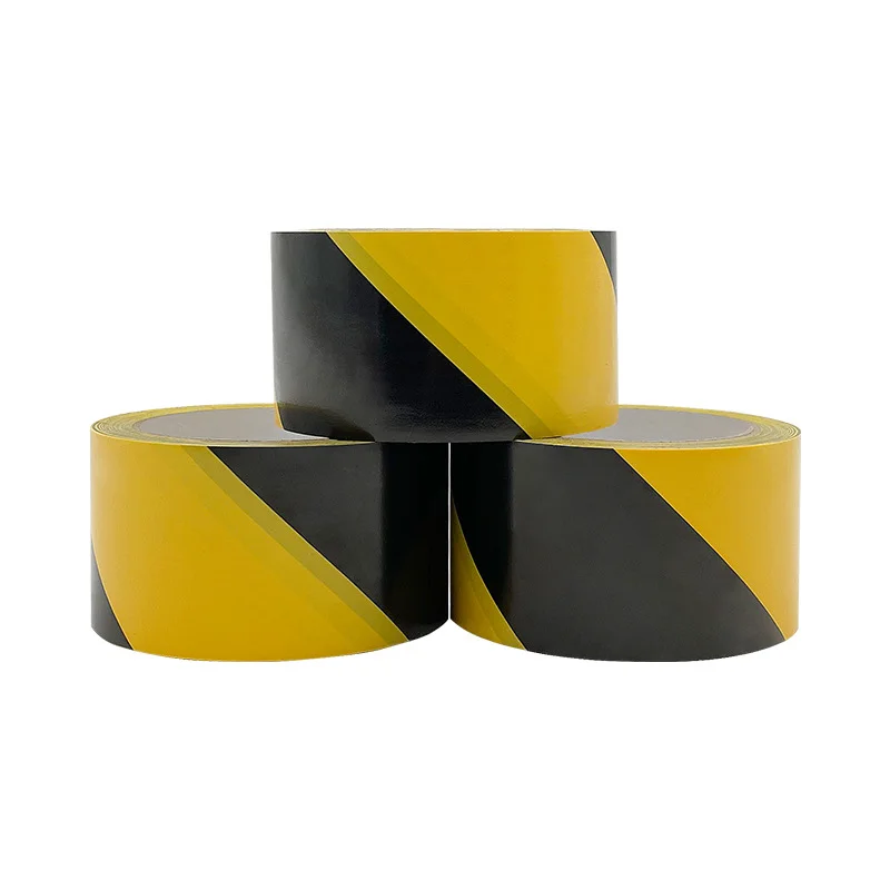 Customizable Pvc Caution Tape Roll Hazard Reflective Warning Tape Yellow Warning Tapes For Roadway Safety