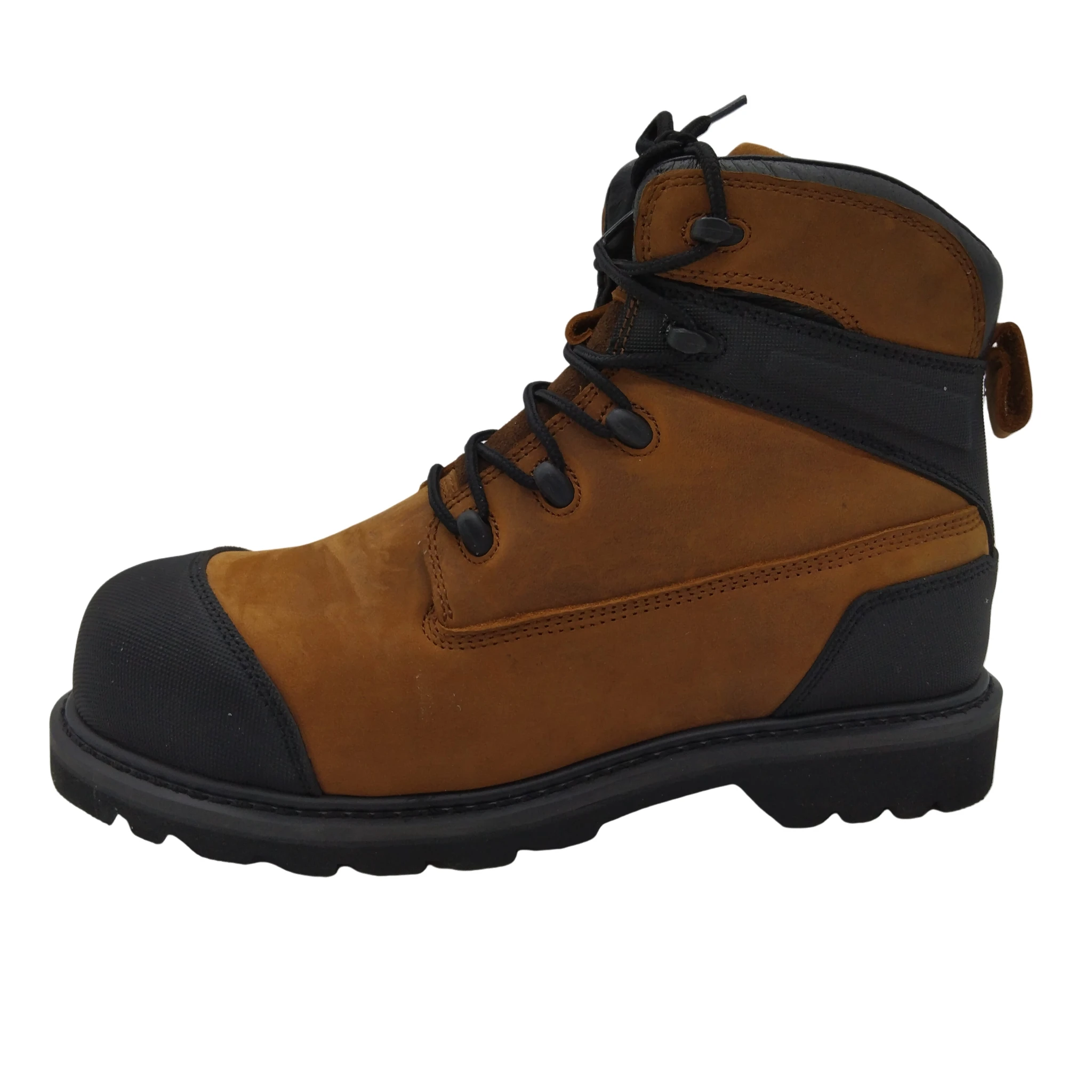 High Quality Nubuck Leather Rubber Outsole Industrial Safety Shoes Goodyear Welt Safety Boots