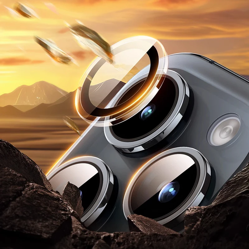 For iPhone 13 14 15 Camera Lens Protector Tempered Glass Camera Lens Protective Cover for iPhone 14 15 Pro Max