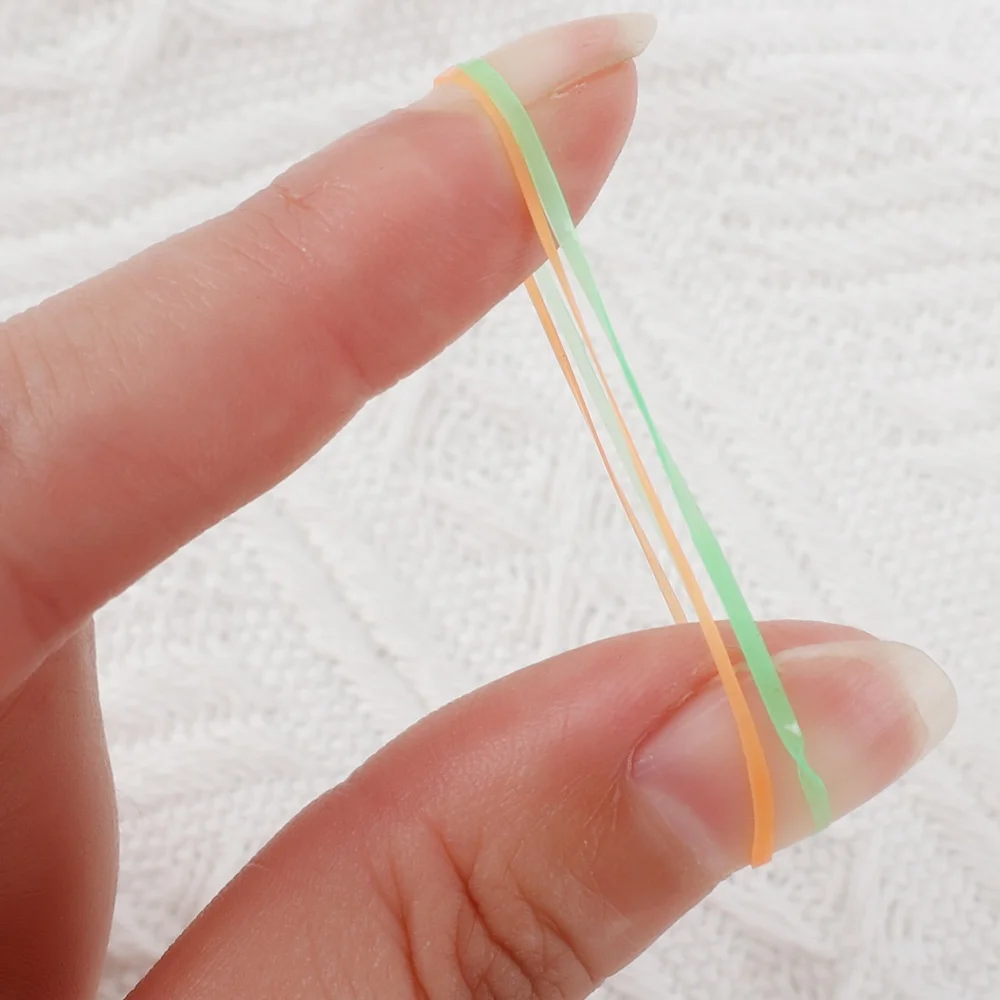 Colorful 1000pcs/pack Rubber Hair Band Disposable Hairless Tie Elastic for Children