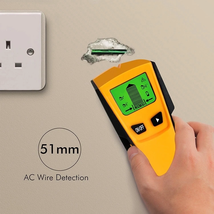 3 in 1 Stud Center Finder With AC Wire Warning and LCD screen