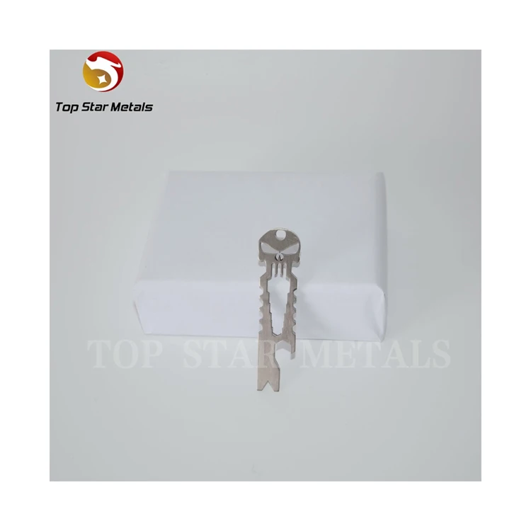 Титановый Каратель с черепом открывалка для бутылок пружинный ключ брелок подвеска EDC выживание Мультитул кемпинг пеший