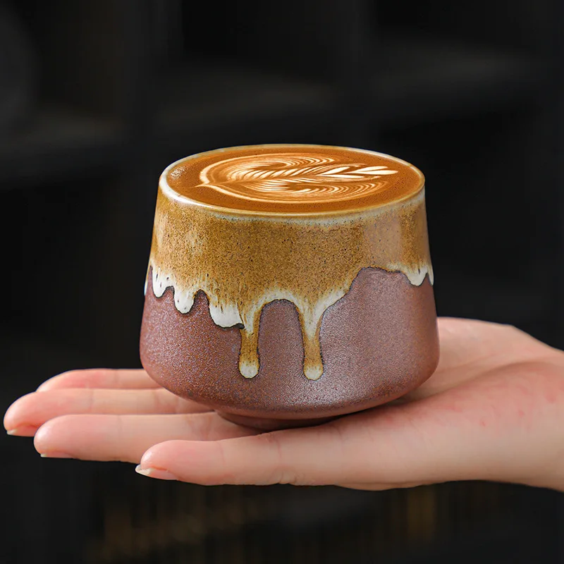 Hot sale 200ml Creative coarse pottery latte cup retro master tea cup ceramic cup